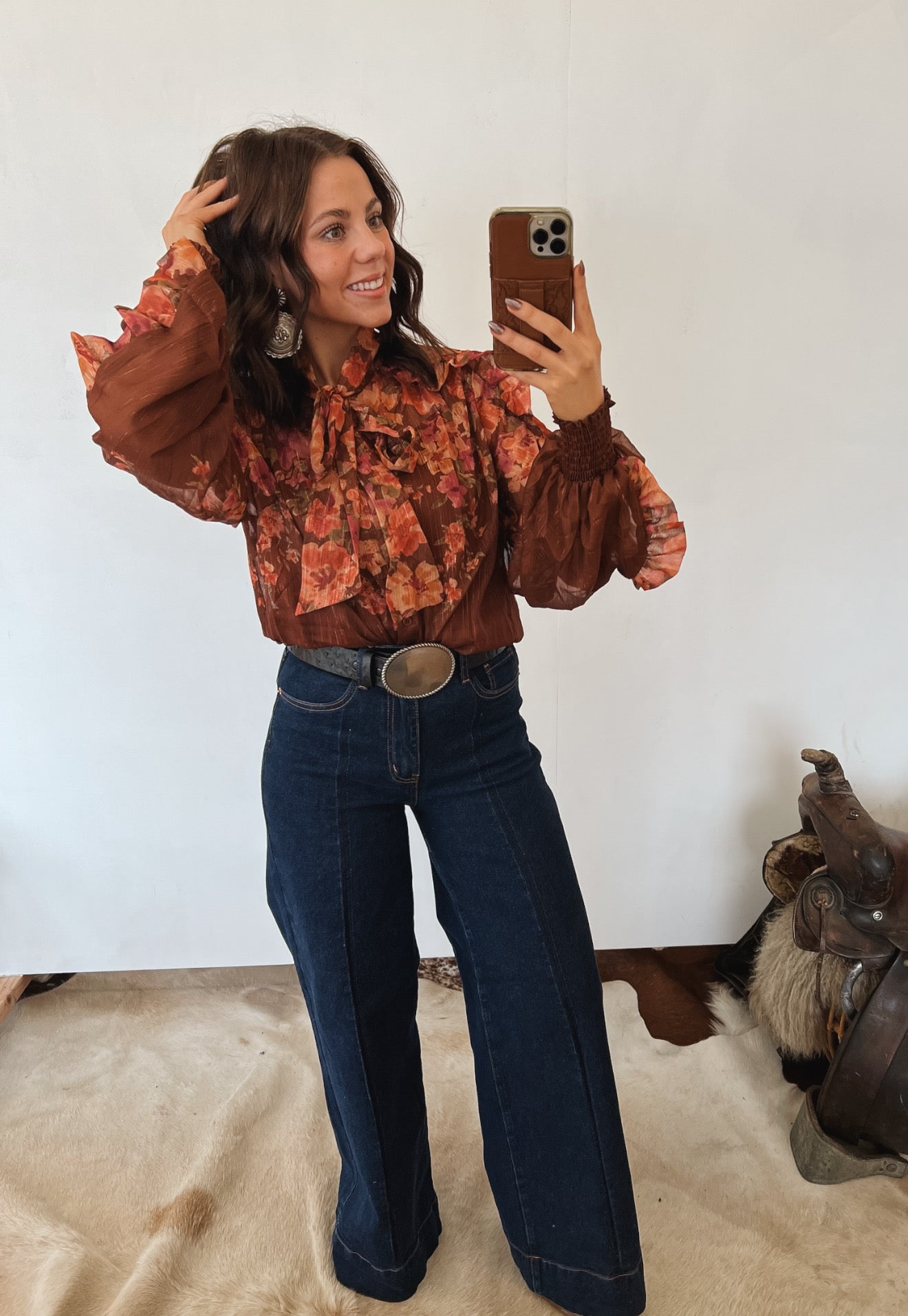 Azalea Blooms Ruffle Blouse