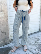 Cowpoke Striped Barrel Denim Tops