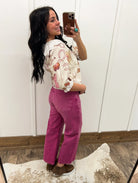 Pink Ways Wide Leg Denim