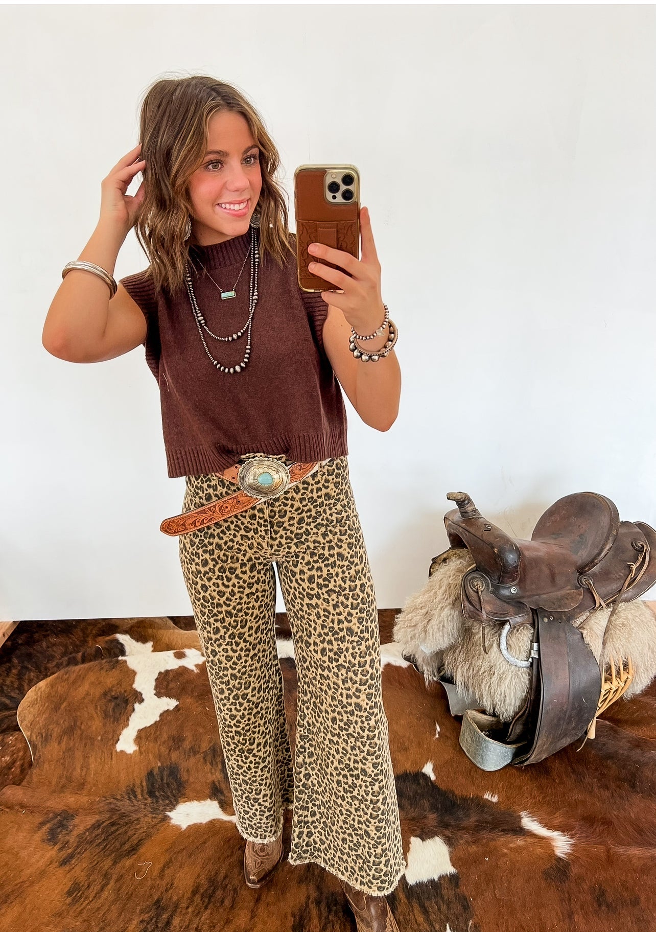 Western Open Back Sweater