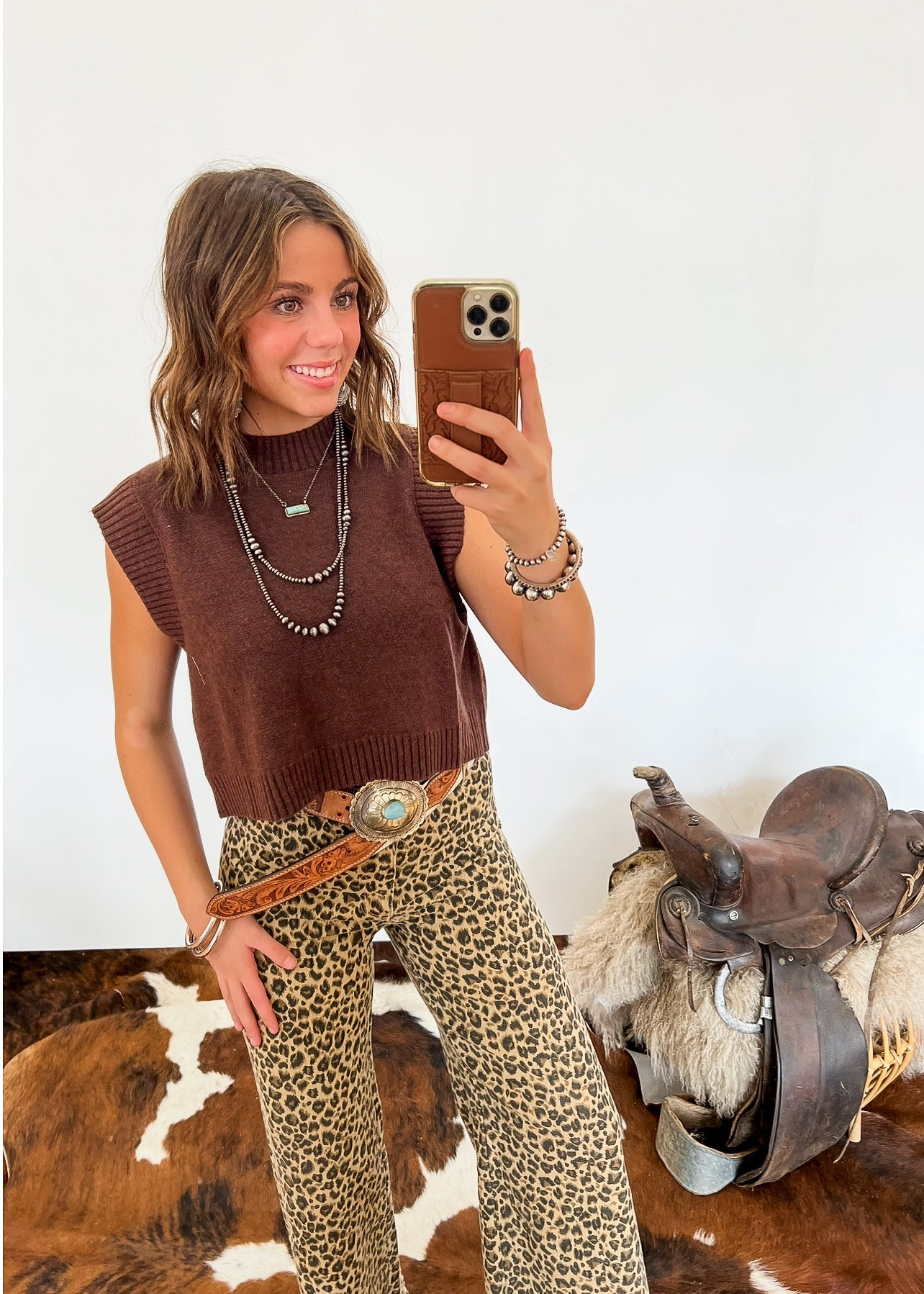Western Open Back Sweater