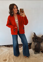 The Wild West Horse Cardigan (red)