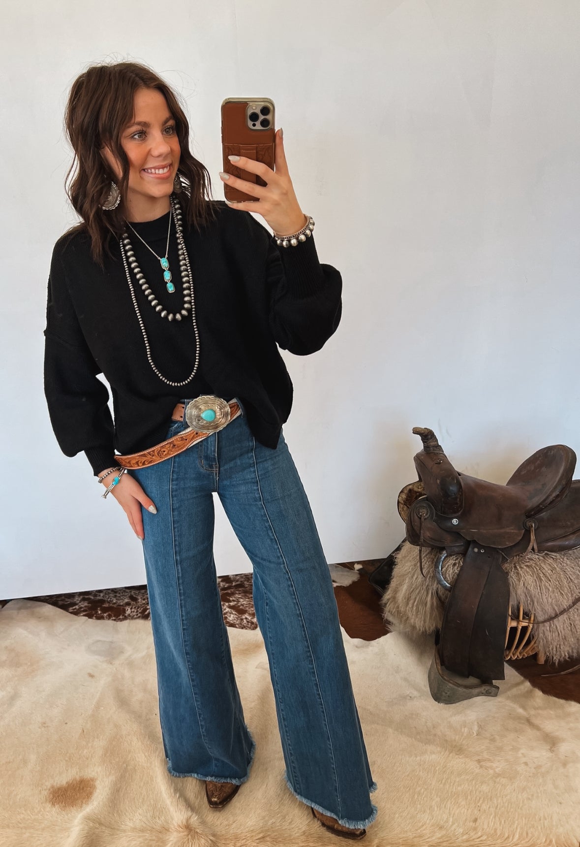 Knit Balloon Sweater (Black)