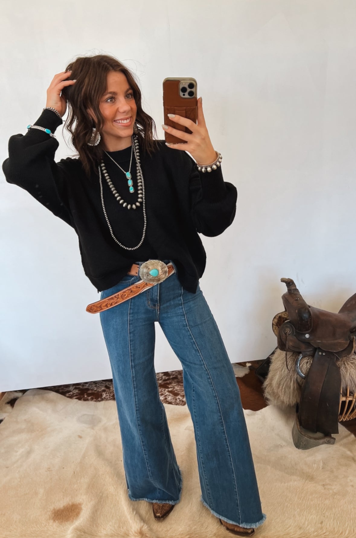 Knit Balloon Sweater (Black)