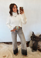 Winter Days Ribbed Turtleneck Sweater (Snow) Tops - Sweaters