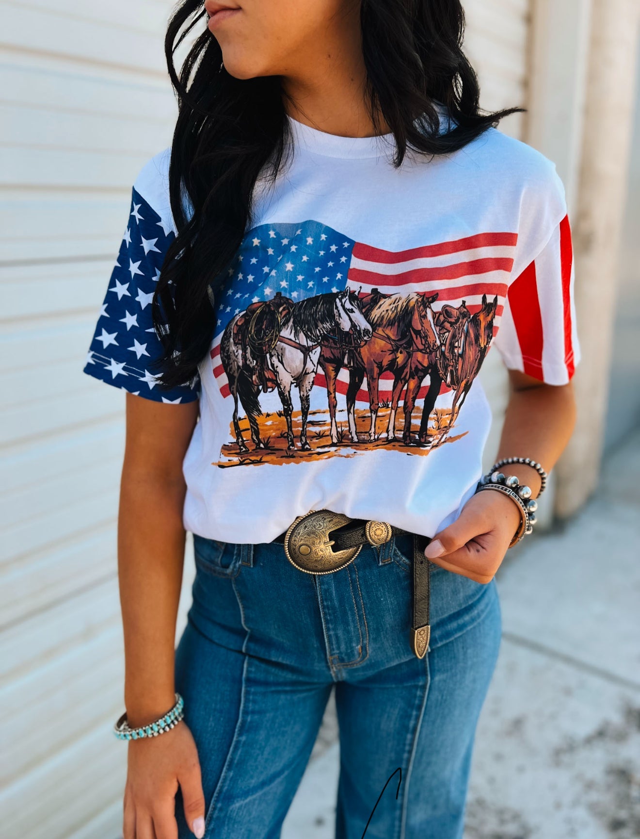 Freedom Horses (no words) Patriotic Tee