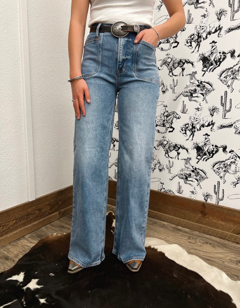 Square Dancin' Wide Leg Denim (6089) – theFRINGEDpineapple