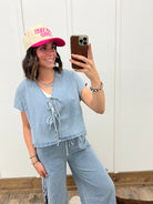 Denim Darlin Bow Set