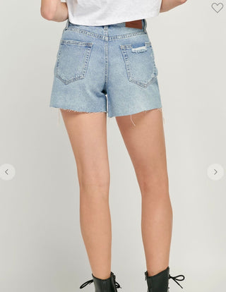 Denim Sofie Mom Shorts(Medium)