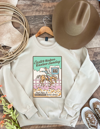 Easter Rodeo Design Tee Or Sweatshirt(Cream)Adult