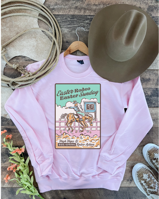 Easter Rodeo Design Tee Or Sweatshirt(Pink)