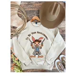 I'll Be Your Hucklebunny Easter Design Tee Or Sweatshirt(Cream)Adult