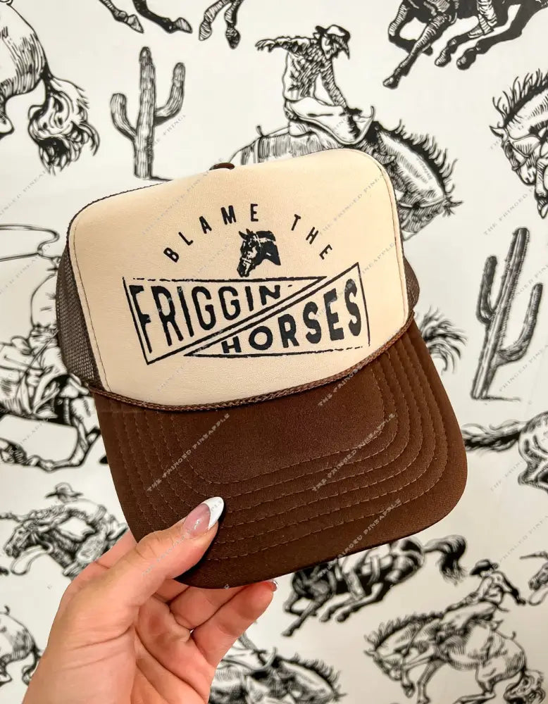 Blame The Horses Trucker Hat (Adult)
