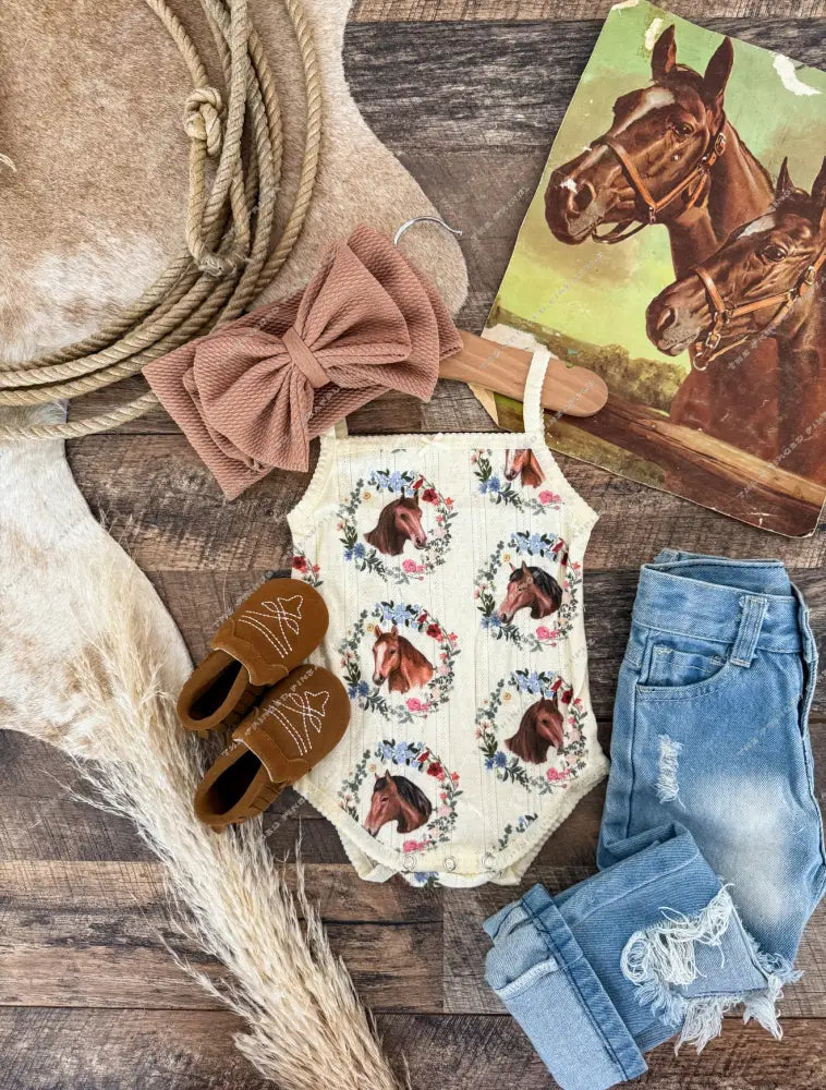 Bloomin’ Pony Pointelle Lace Tank (Youth) Youth L