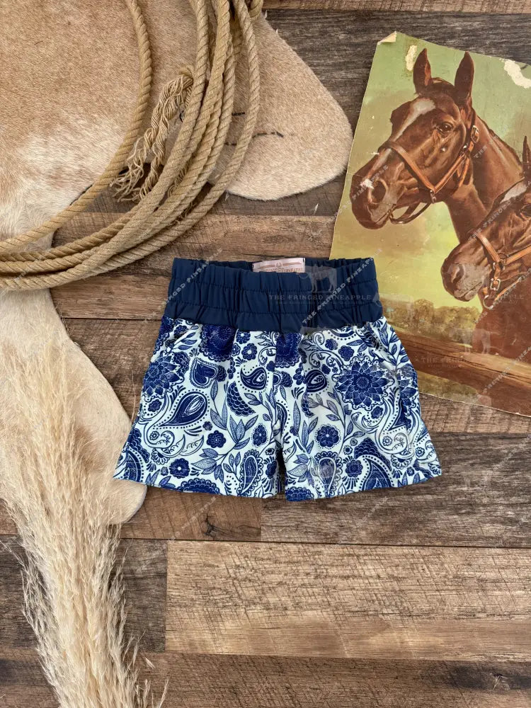Blue Paisley Swim Trunks (little kid)(final sale)