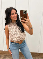 Chic Cowday’s Cowgirl Ruffle Neck Tank