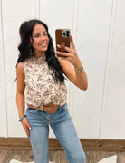 Chic Cowday’s Cowgirl Ruffle Neck Tank