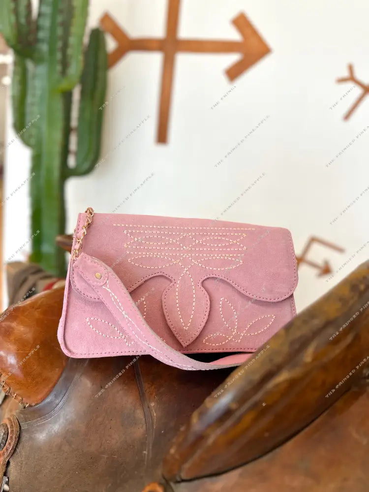 Chic Cowgirl Bootstitch Purse (Pink)