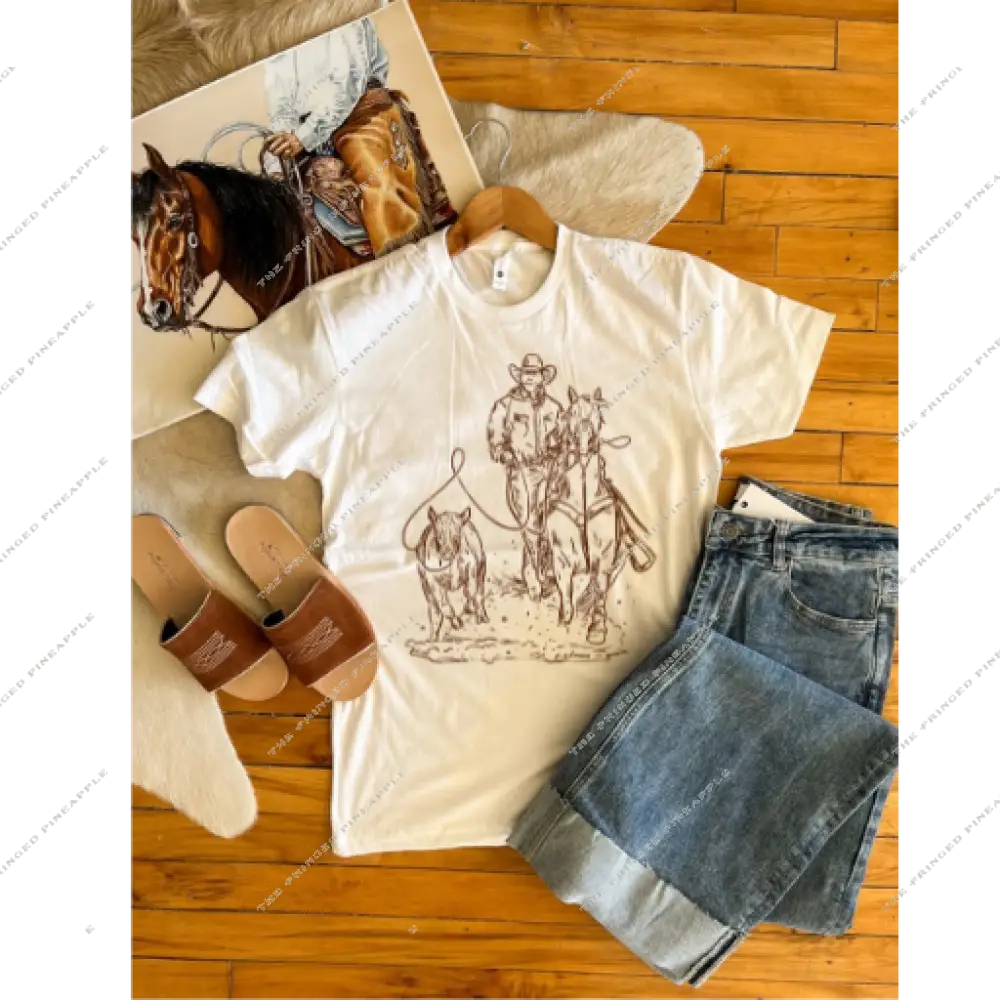 Cody Calf Roper Sketch Tee