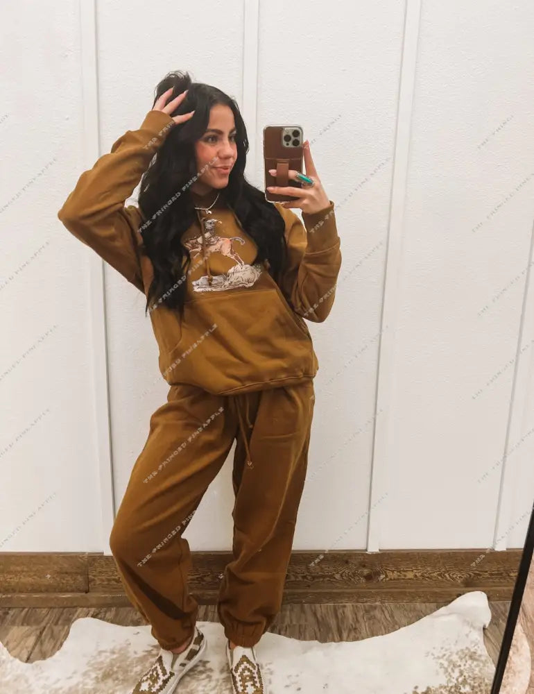 Cody Freedom Hoodie Set(Adult)(cognac)