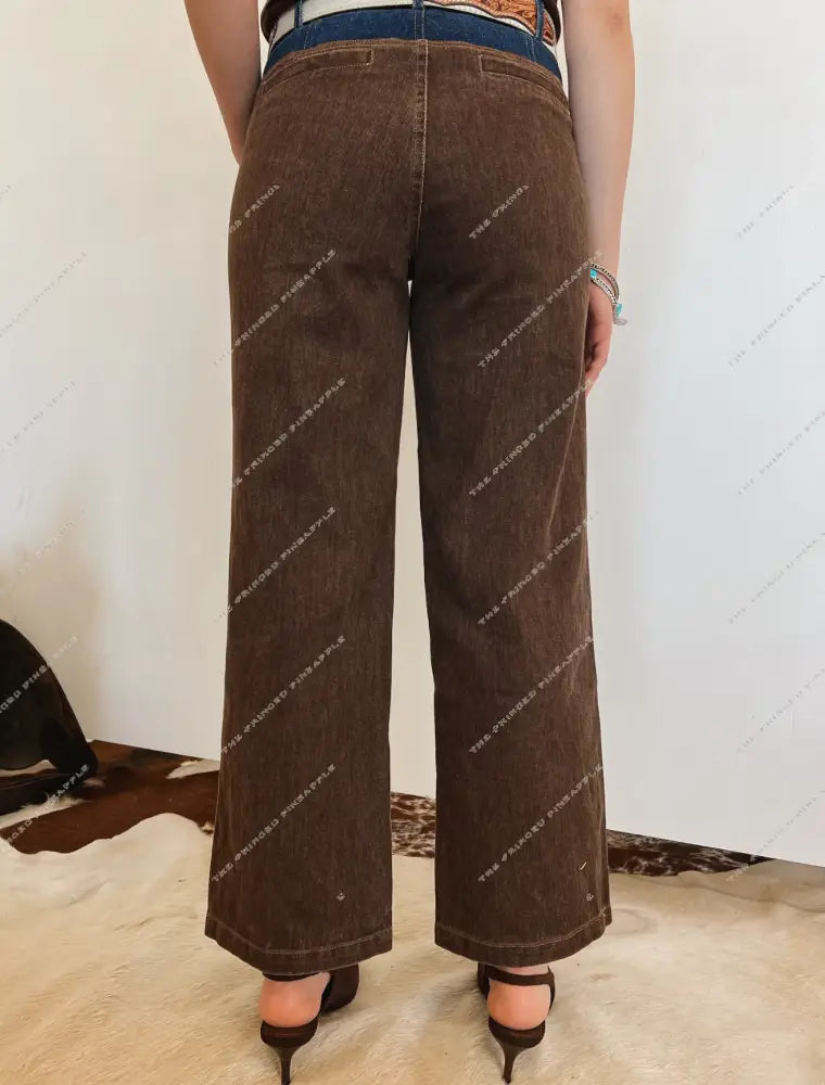 Contrast Saddle Brown Denim (3289)