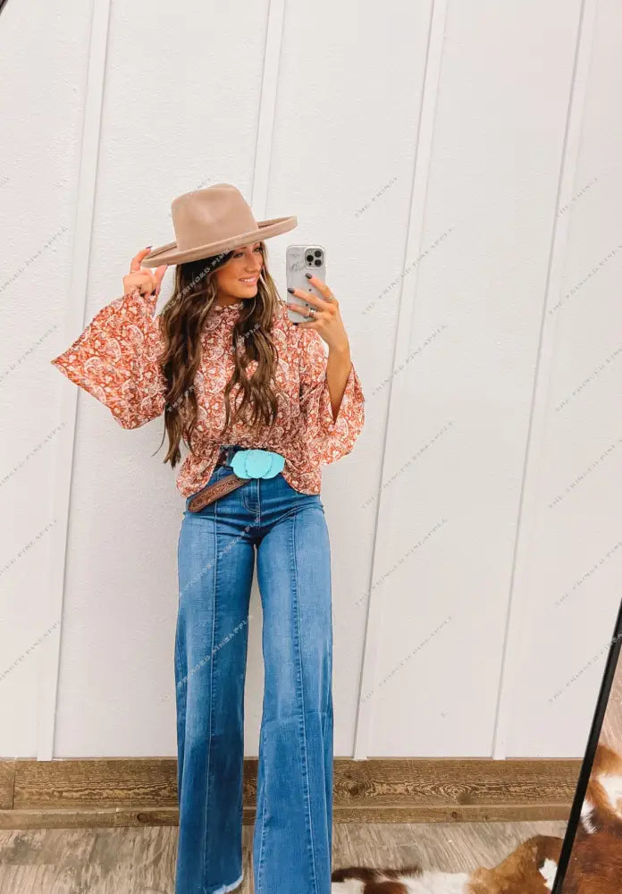 Cowboy Man High Waisted Front Seam Denim(Medium)