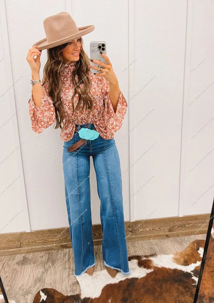 Cowboy Man High Waisted Front Seam Denim(Medium)