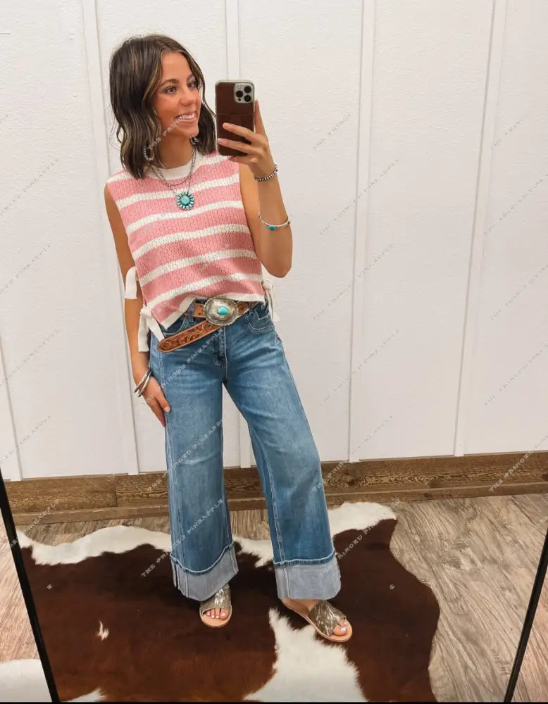 Cowgirl Barbie Striped Top