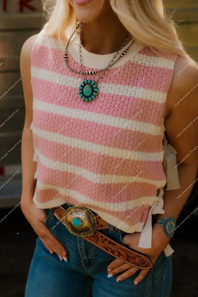 Cowgirl Barbie Striped Top