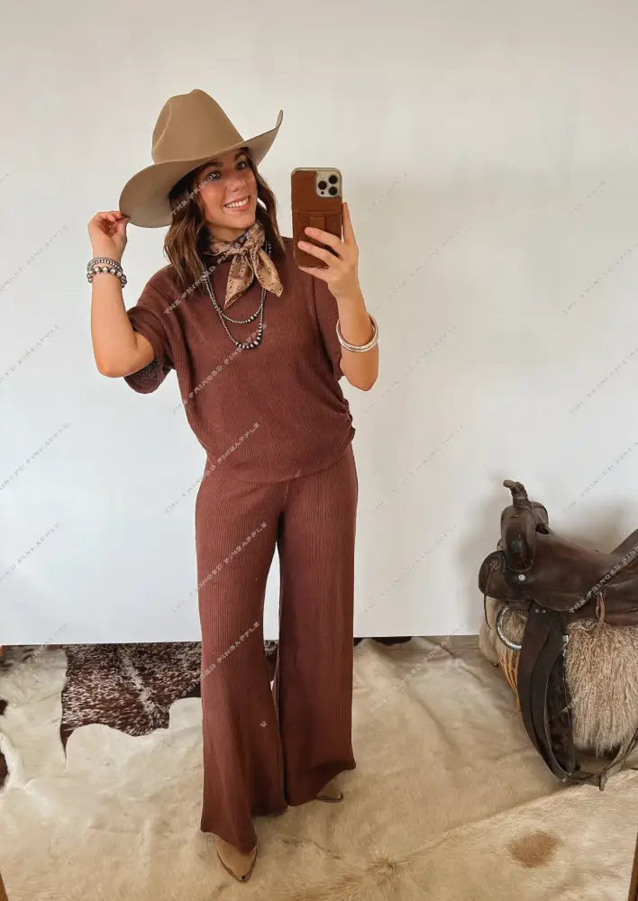 Cowgirl Casual Lounge Set (Brown)
