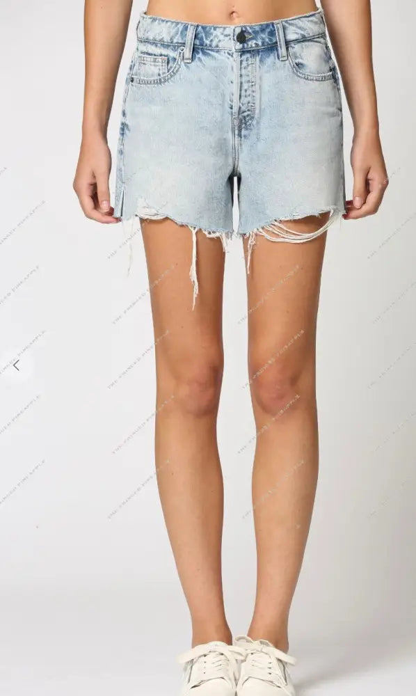 Denim Sofie Mom Shorts(LT Blue)