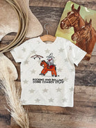 Doing Cowboy Stuff- Western Graphic Tee (Toddler/Youth)(Heather Cream Stars)