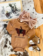 Double Trouble Highland Dog Longsleeve Onesie/Short Tee(little kid)