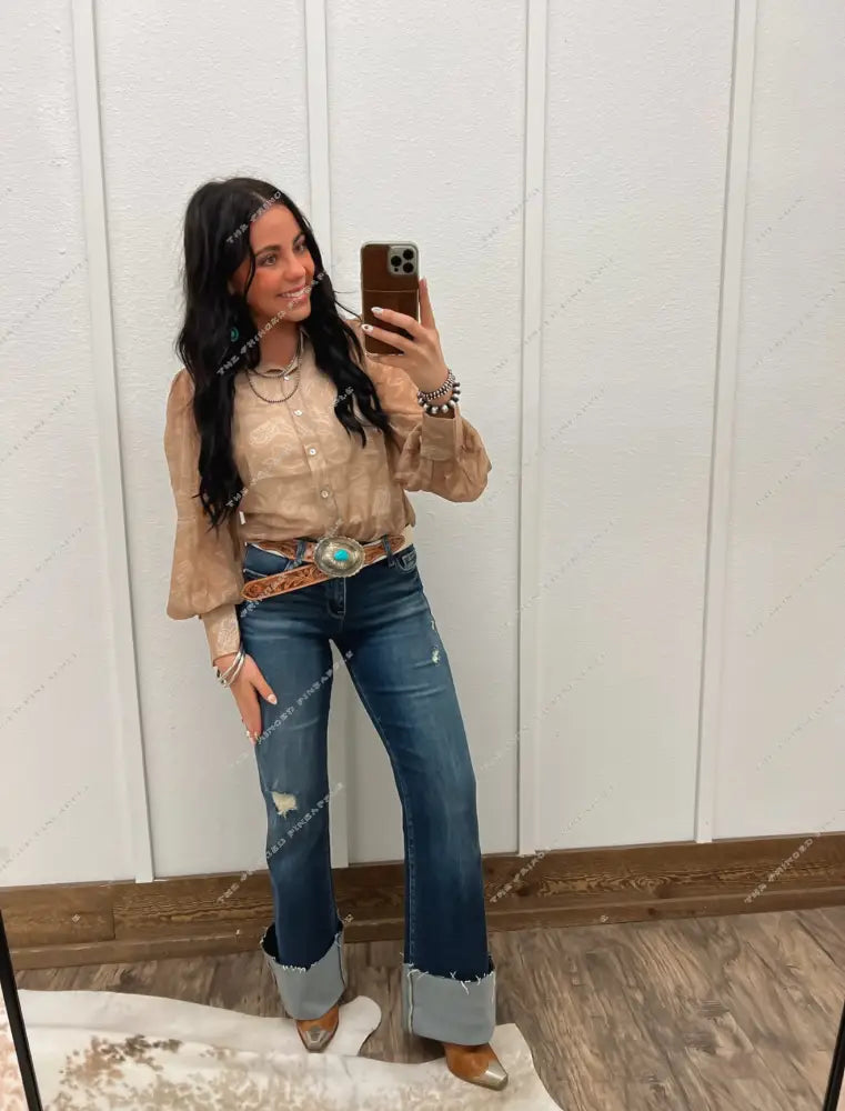 Dusty Trails Sheer Blouse