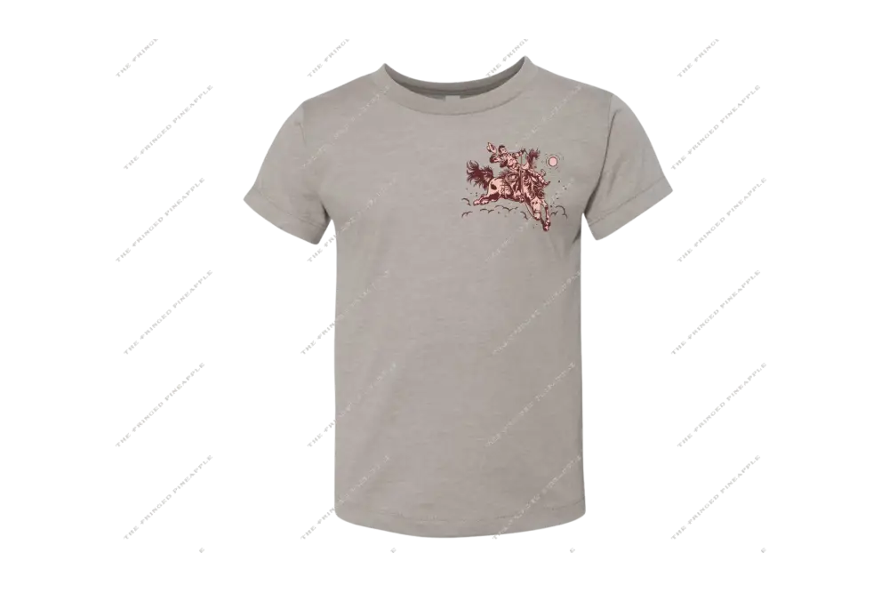 ’Fear Not’ Kids Bronc Rider Tee-Isaiah 41:10(Stone)