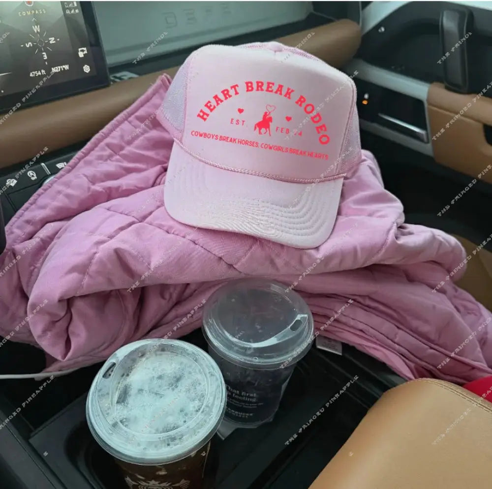 Heartbreak Rodeo Valentine Trucker Hat (Adult) Red