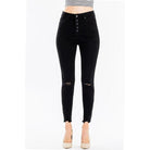 Denim Darlin High Waist Distressed Jeans (black)