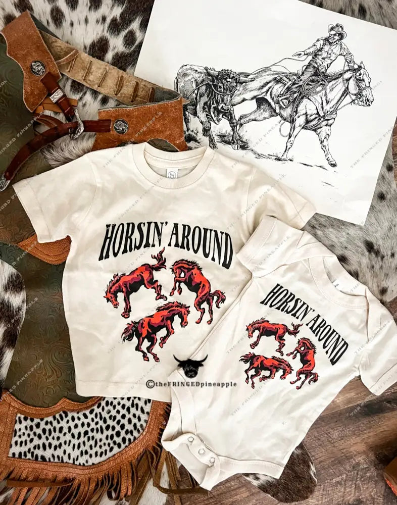 Horsin’ Around Design (Youth Onesie/Tee)