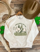 How Lucky Are We Cowboy Tee or Sweatshirt (Adult) (Cream)