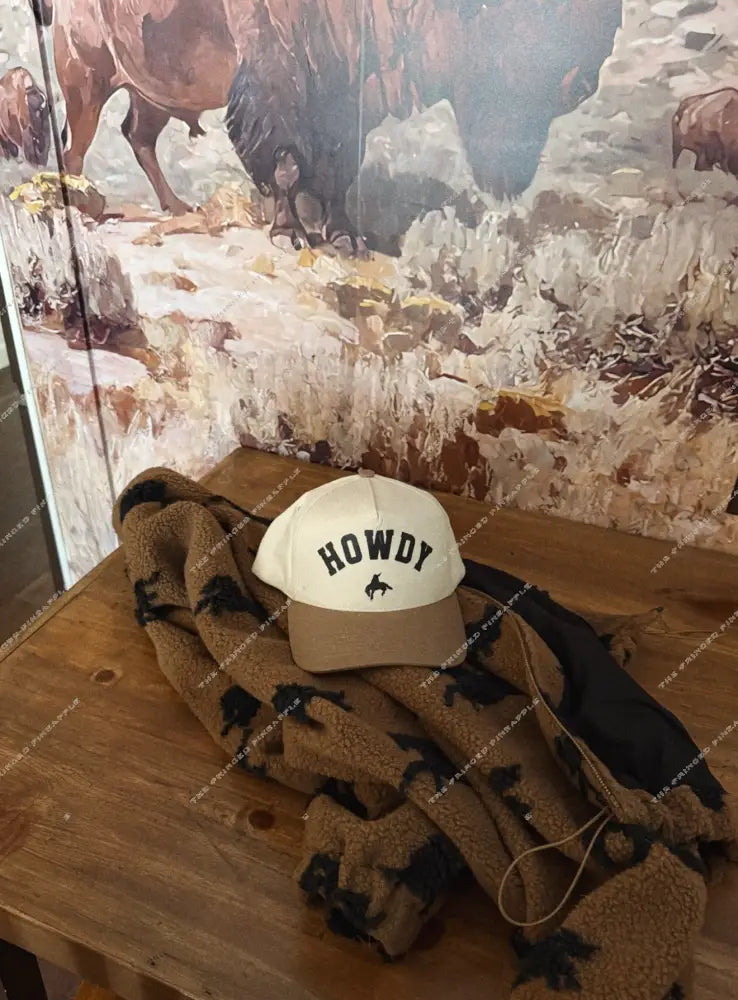 Howdy Trucker Hat (Light Brown)