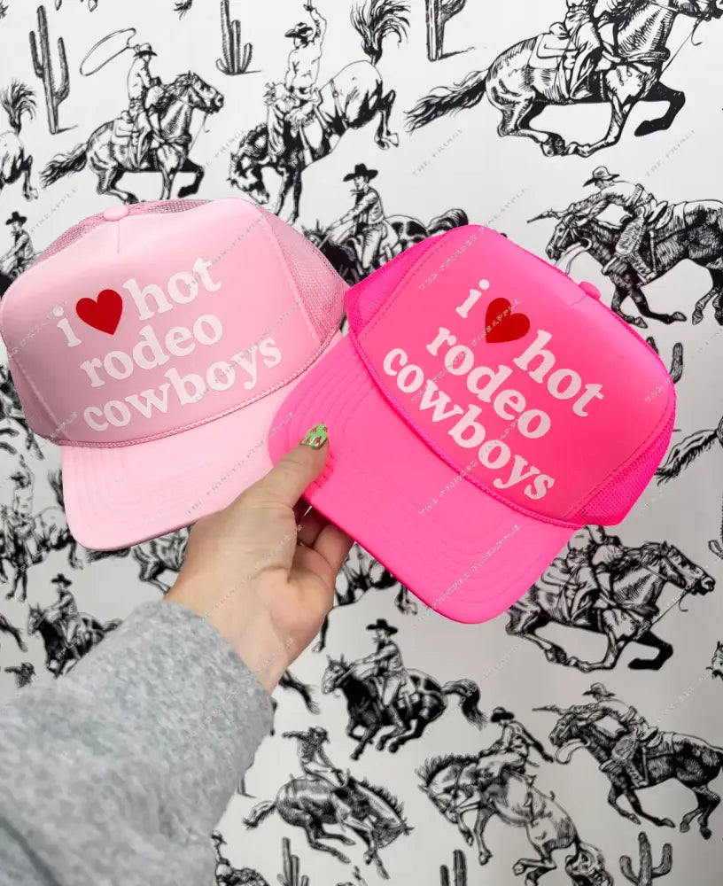 I heart rodeo cowboys Trucker Hat (Adult)