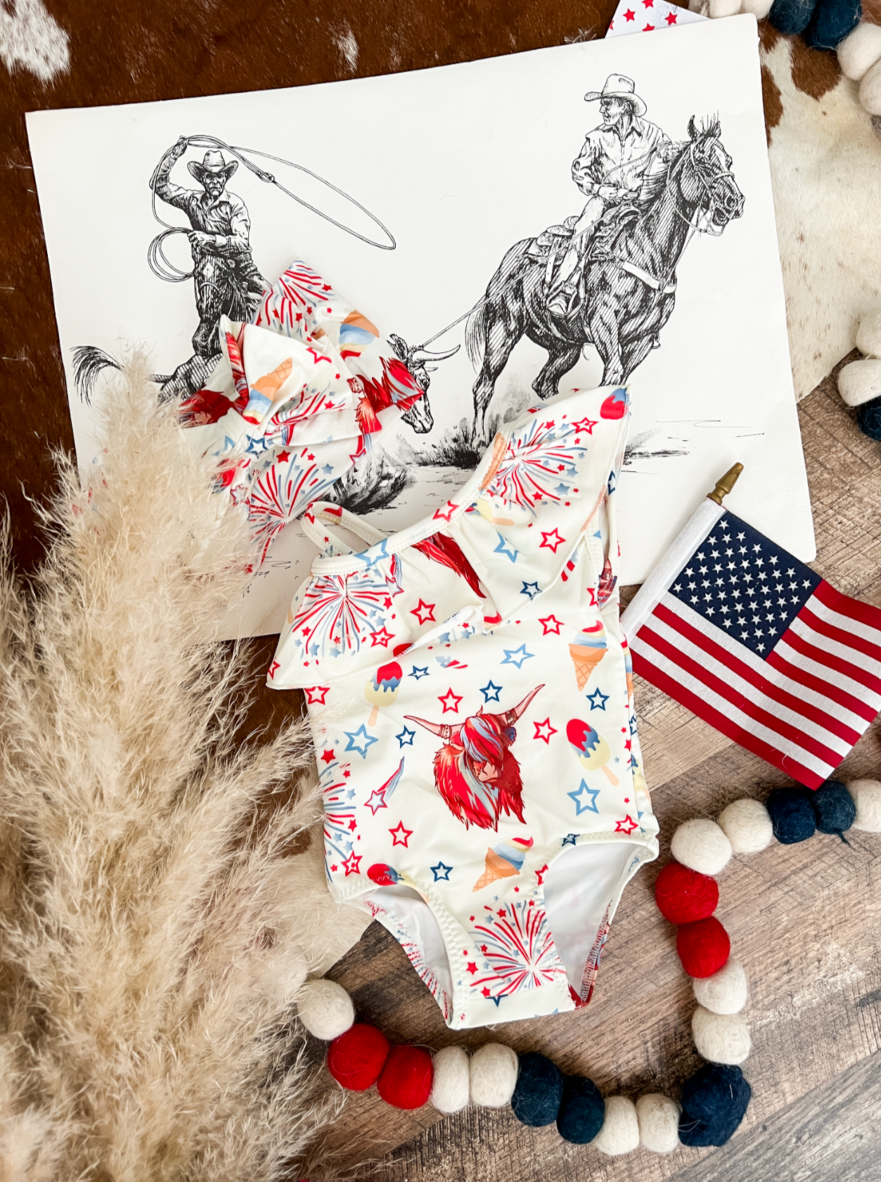 Firework Highland Swimsuit (final sale) 0-3m (4xs)