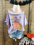 Purple Halloween Rodeo Clown Tee (purple stone)