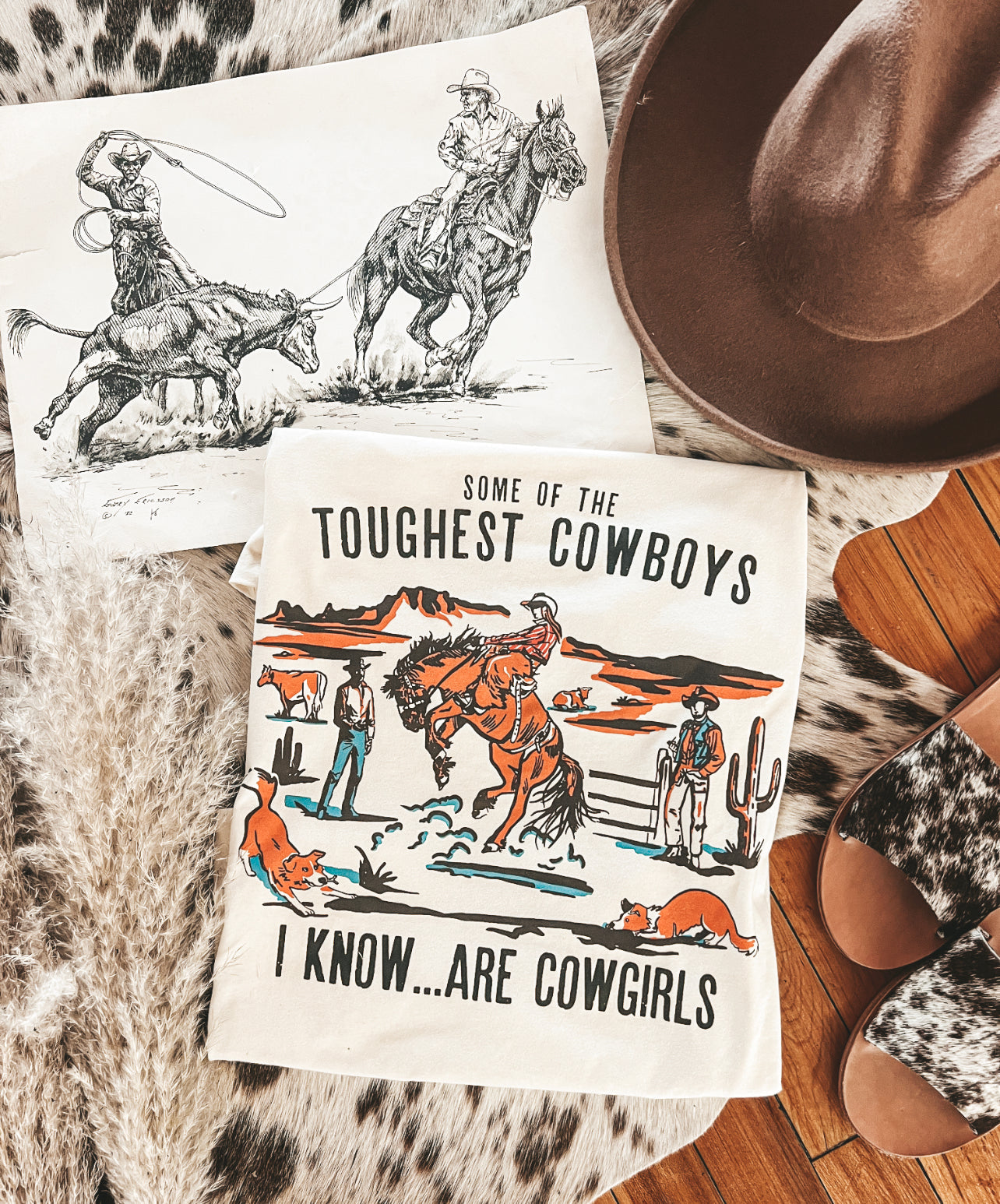 Toughest Cowgirls Design (Youth Onesie/Tee)(cream)