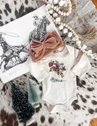 Cody Reindeeer Santa Longsleeve Onesie(little kid)(natural)
