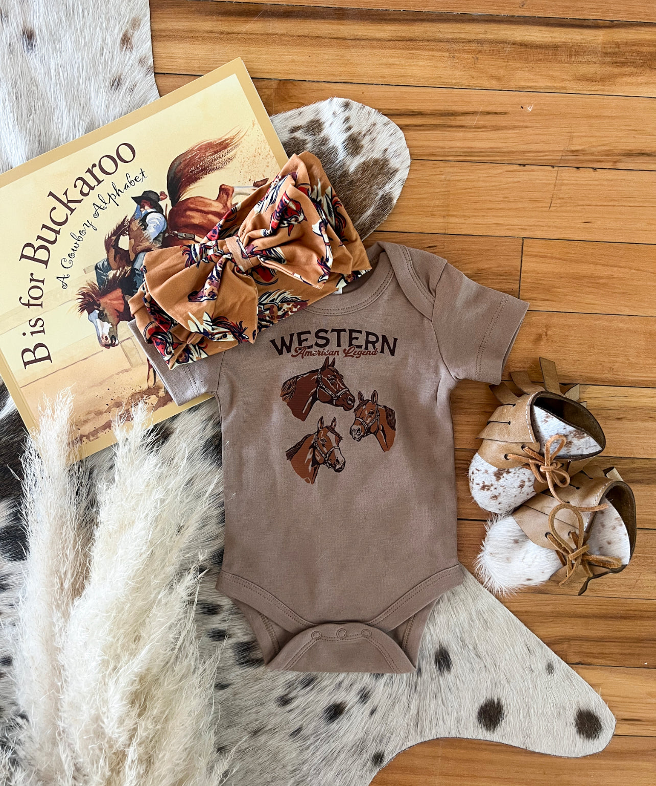 Western American Legend S/S Onesie (Infant)(Truffle)