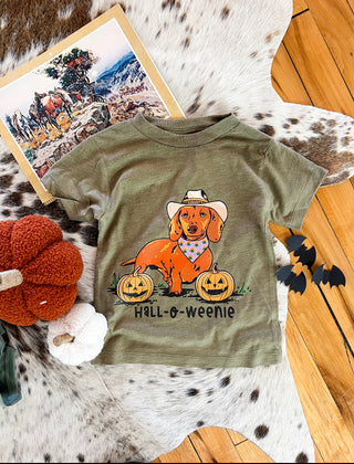 Halloweenie Tee Toddler/Youth (Heathered Olive)