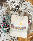 Santa Sleigh Christmas Design (Youth Onesie/Tee)(cream)