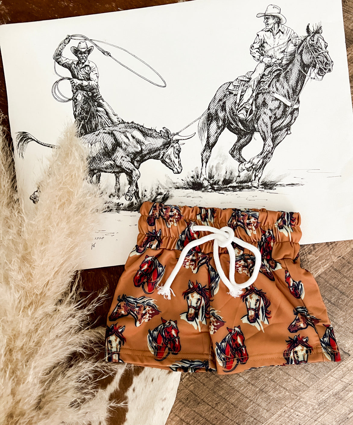 Ride The Pony Camel Swim Trunks(little kid)