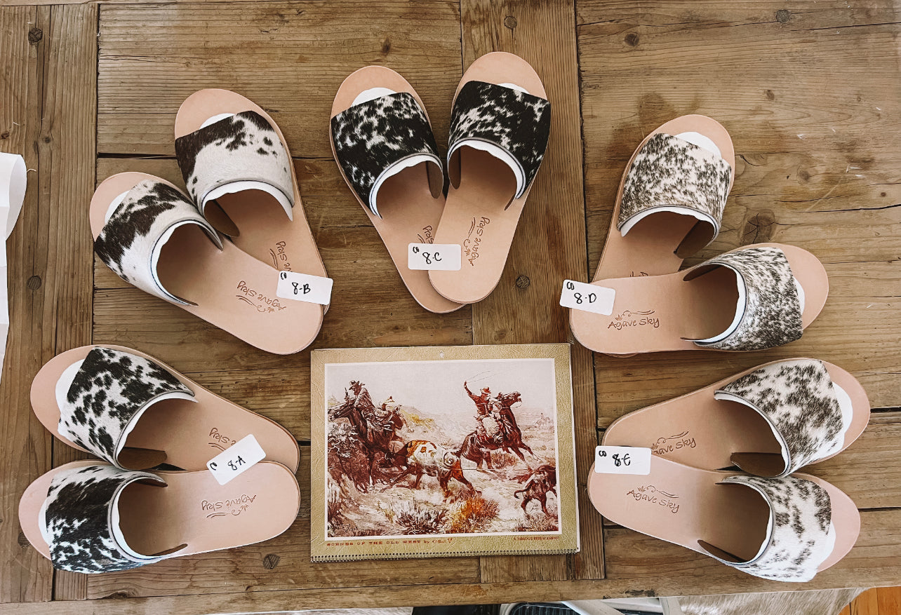 Cowhide Slides (CHOCOLATE)